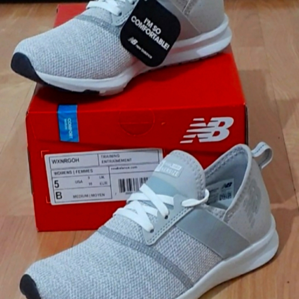 New Balance Women's FuelCore Nergize V1 Sneaker Overcast/White/Heather Size 5